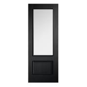 Black Murcia Glazed Internal Door Wooden Timber